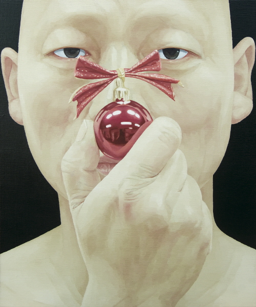 한 사람으로서의 자화상-크리스마스 방울3-3 oil on canvas 72.7cm x 60.6cm  2008.jpg